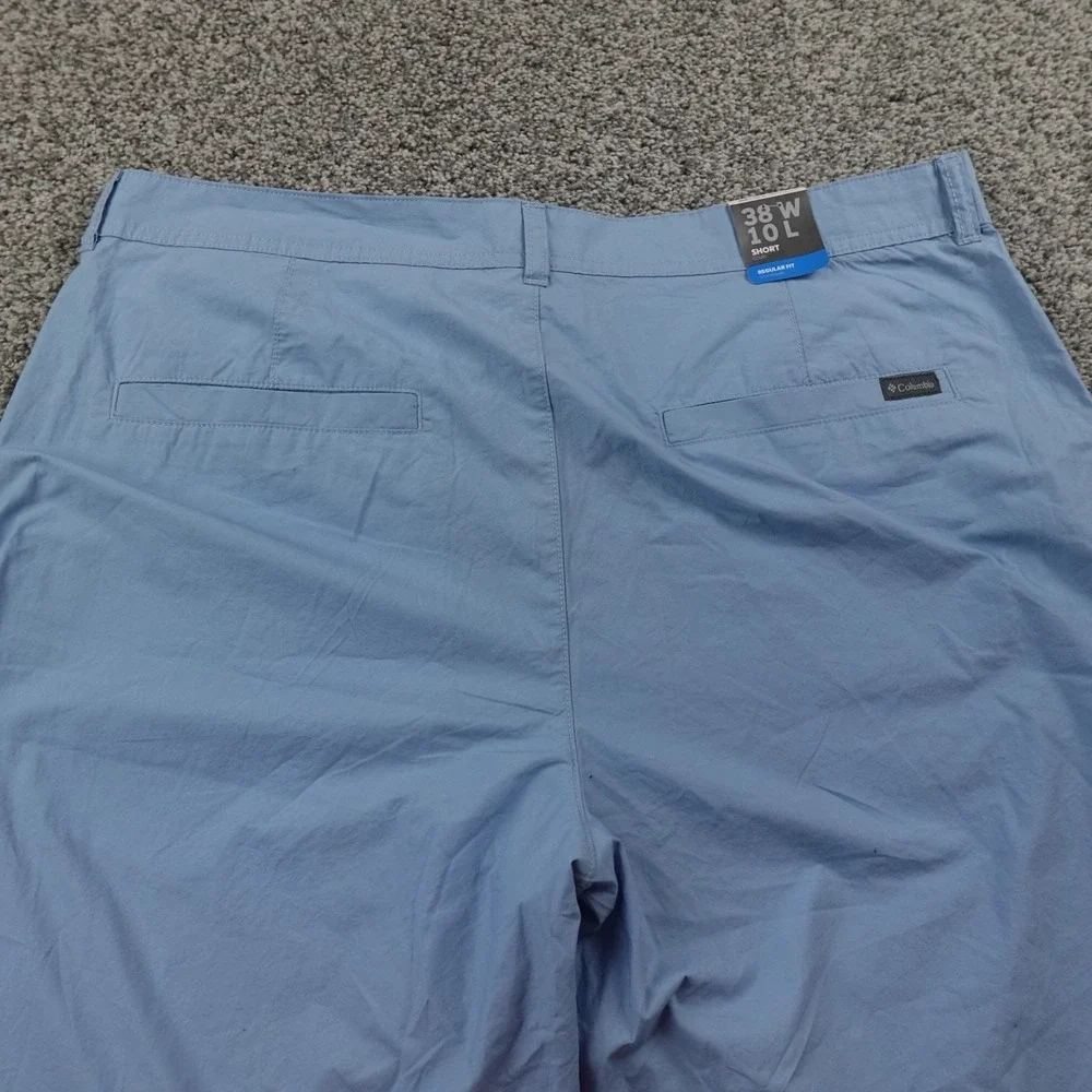 NEW Columbia Shorts Mens 38 Blue Chino‎ Fishing Outdoor Hiking Casual Trail Trek